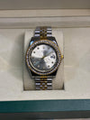Rolex Oyster Perpetual Datejust – Two-Tone Diamond Bezel & Silver Dial (Men’s)