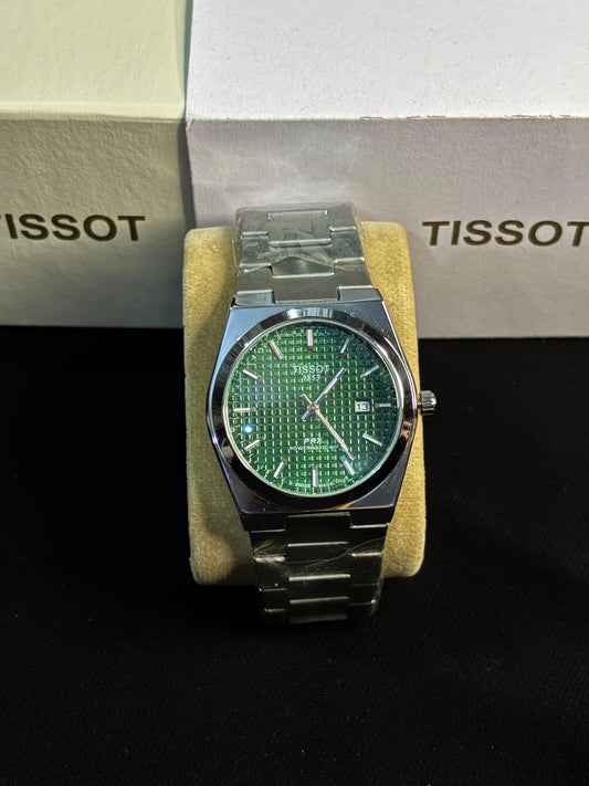 Tissot PRX Watch – Green Textured Dial