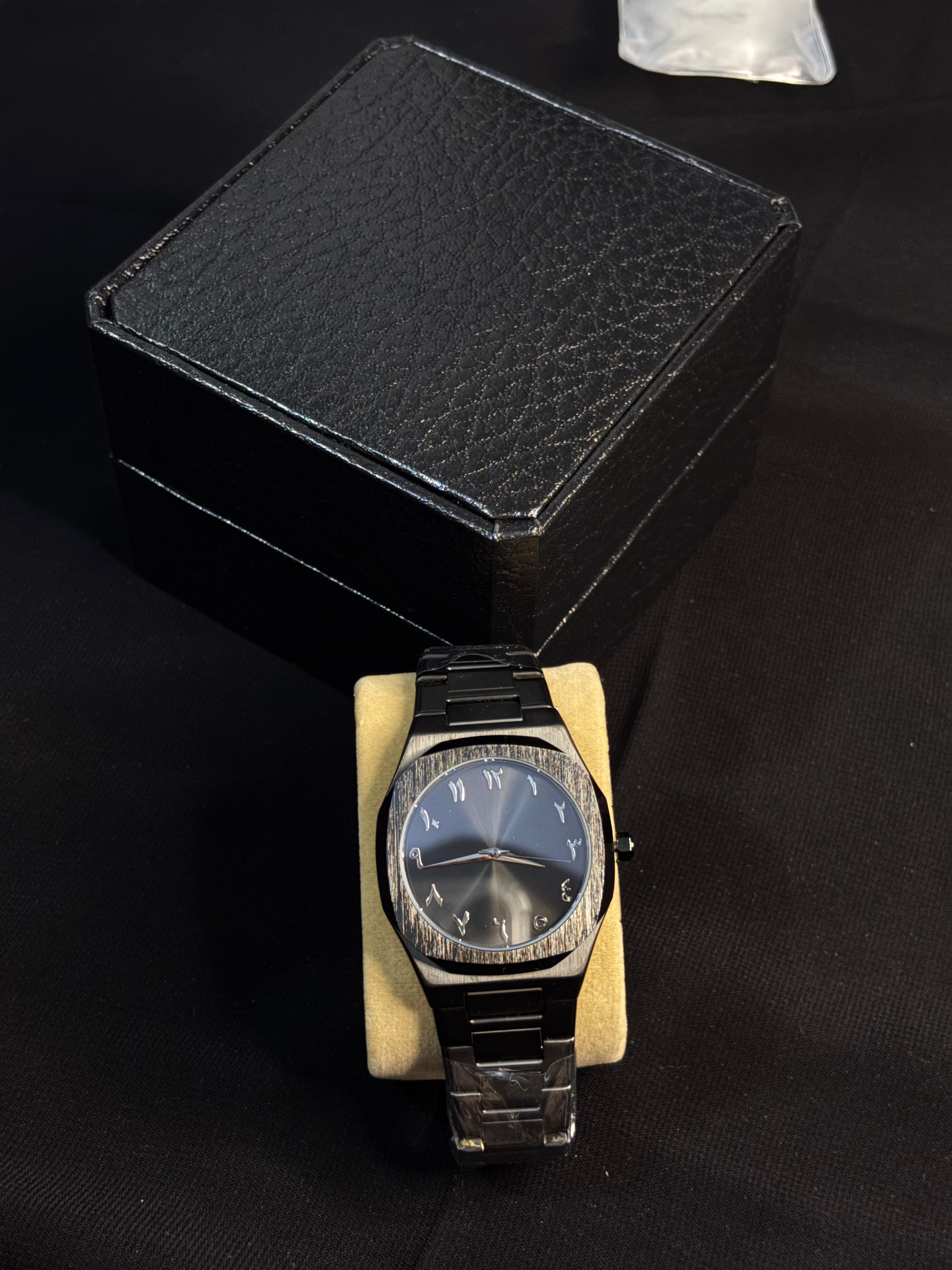 Black Aura ( Arabic Dial Stainless Steel Watch )