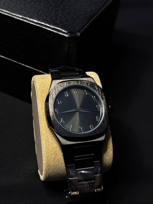 Black Aura ( Arabic Dial Stainless Steel Watch )