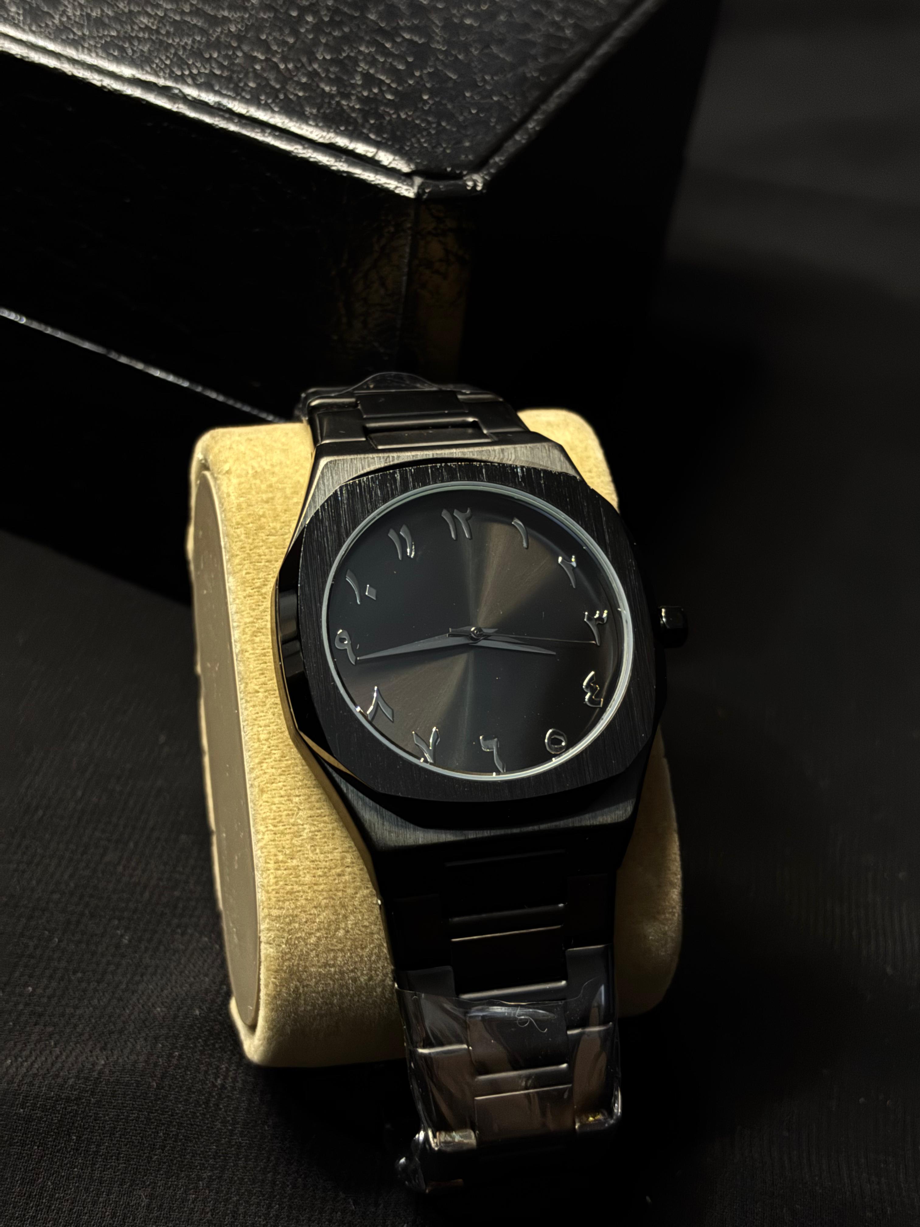 Black Aura ( Arabic Dial Stainless Steel Watch )