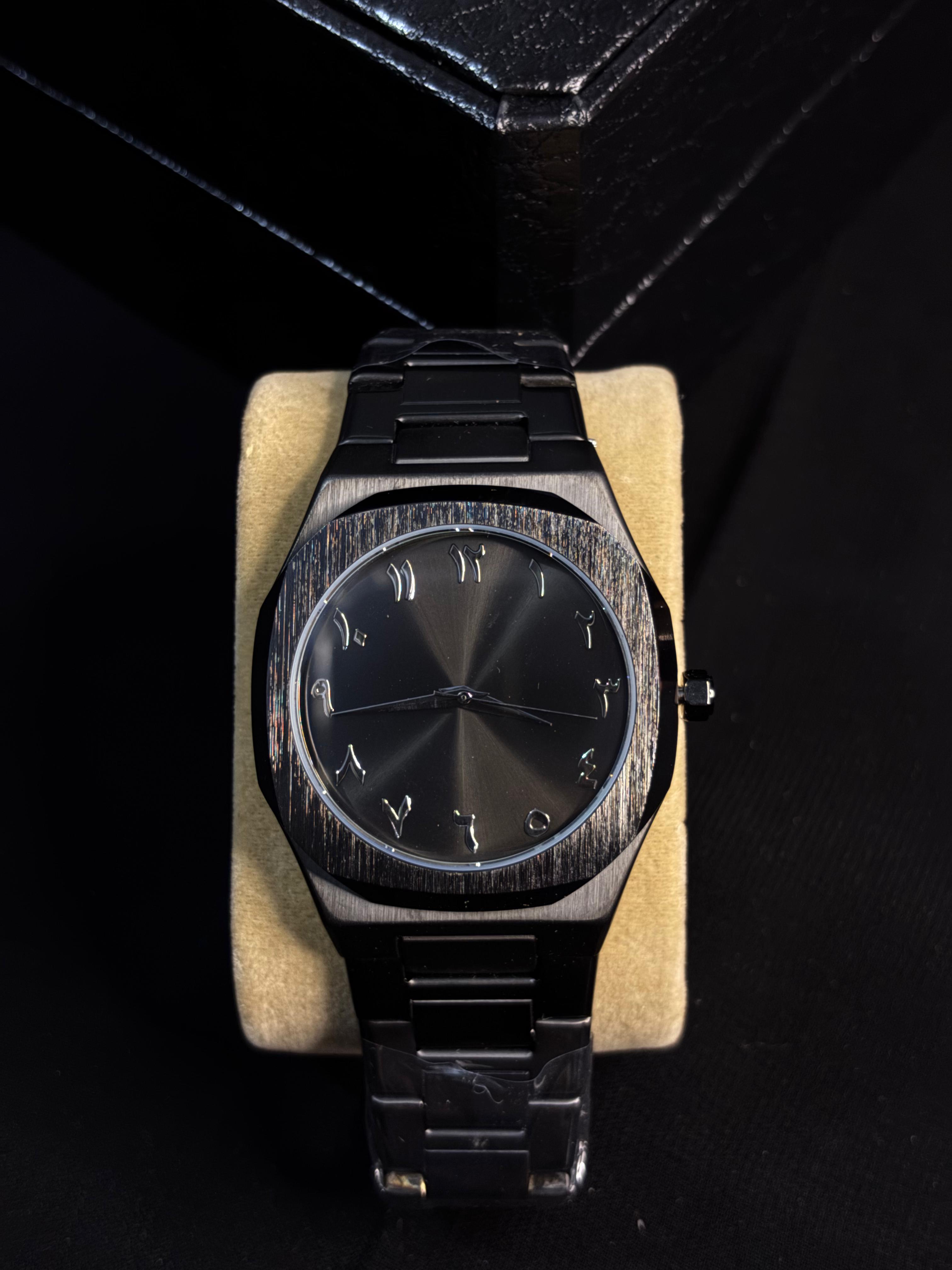 Black Aura ( Arabic Dial Stainless Steel Watch )