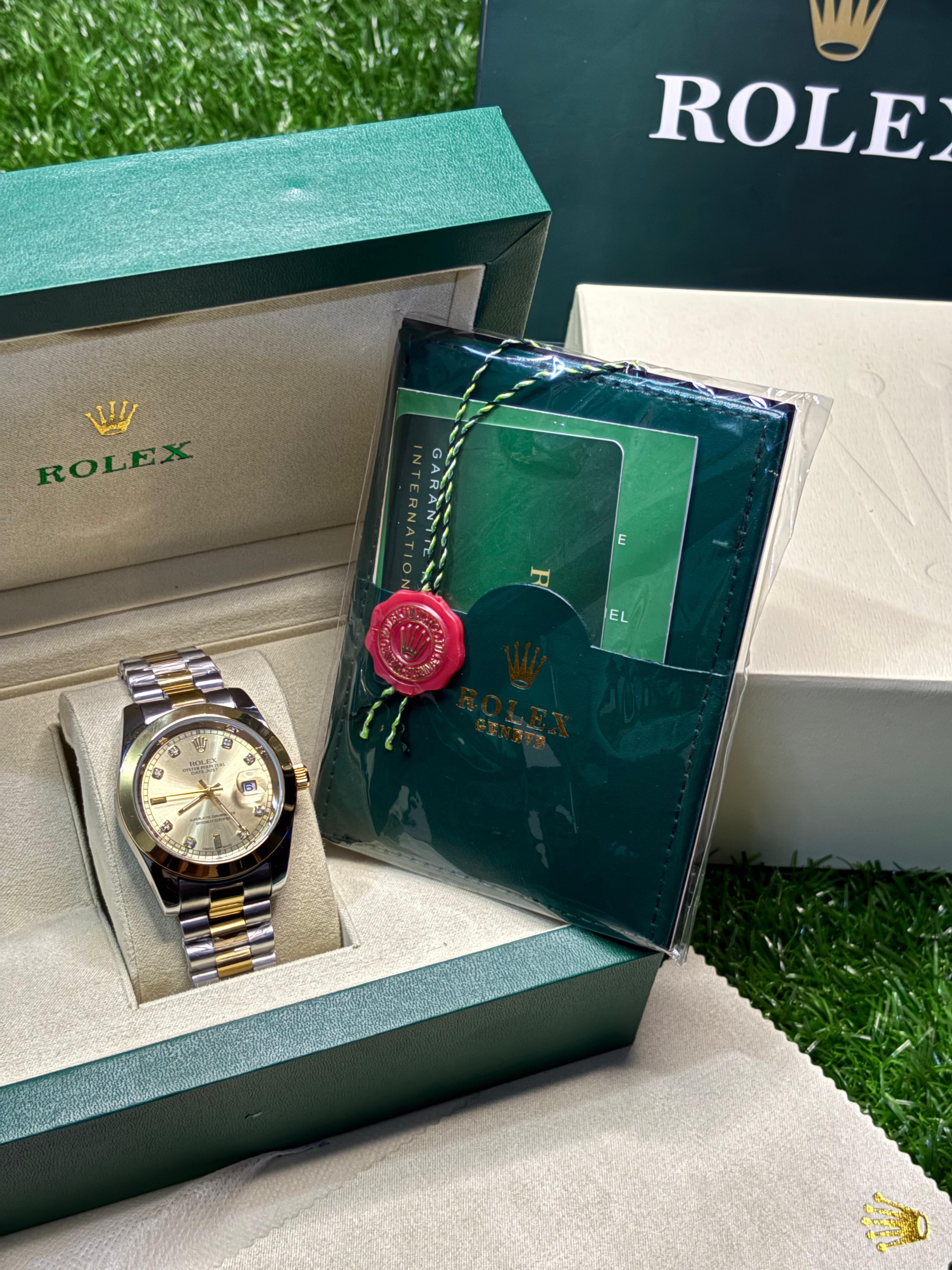 Rolex Oyster Perpetual Datejust – Two-Tone Champagne Dial (Men’s)