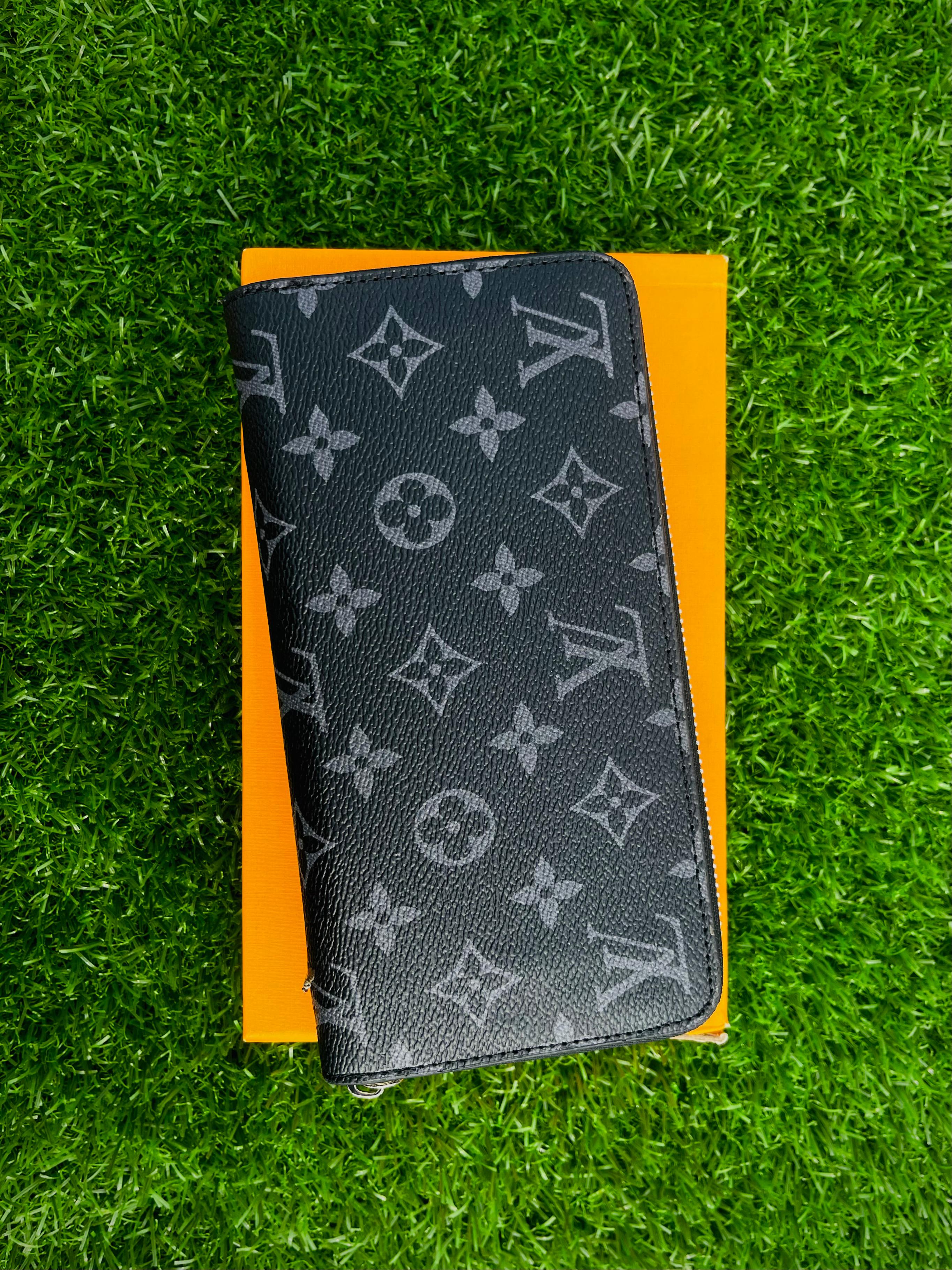 LV Monogram Long Zipper Wallet – Unisex - Premium Replica (Brown & Black)
